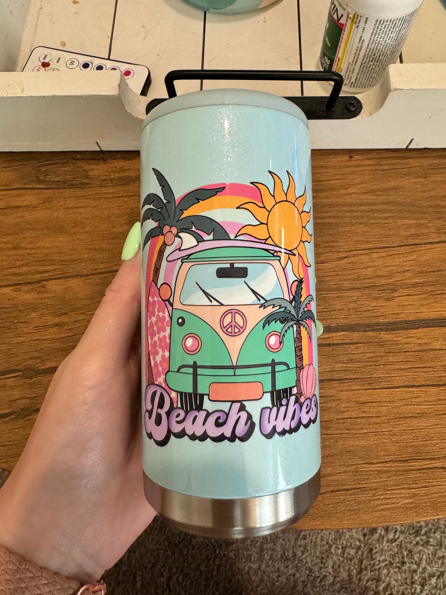 Beach Vibes Skinny Koozie