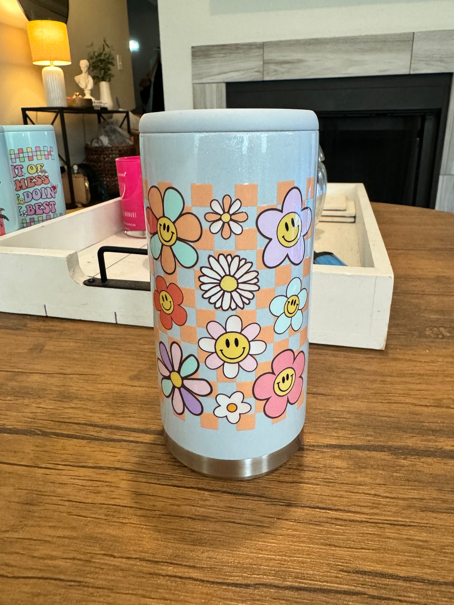 Happy Daisies Skinny Koozie