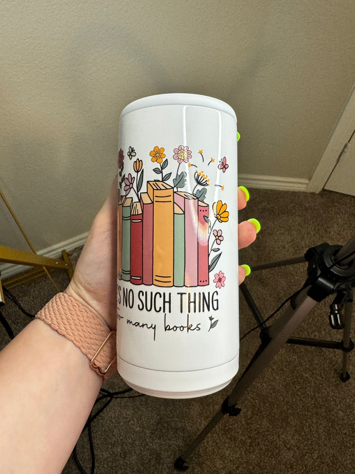 There’s no such thing as too many books skinny can cooler